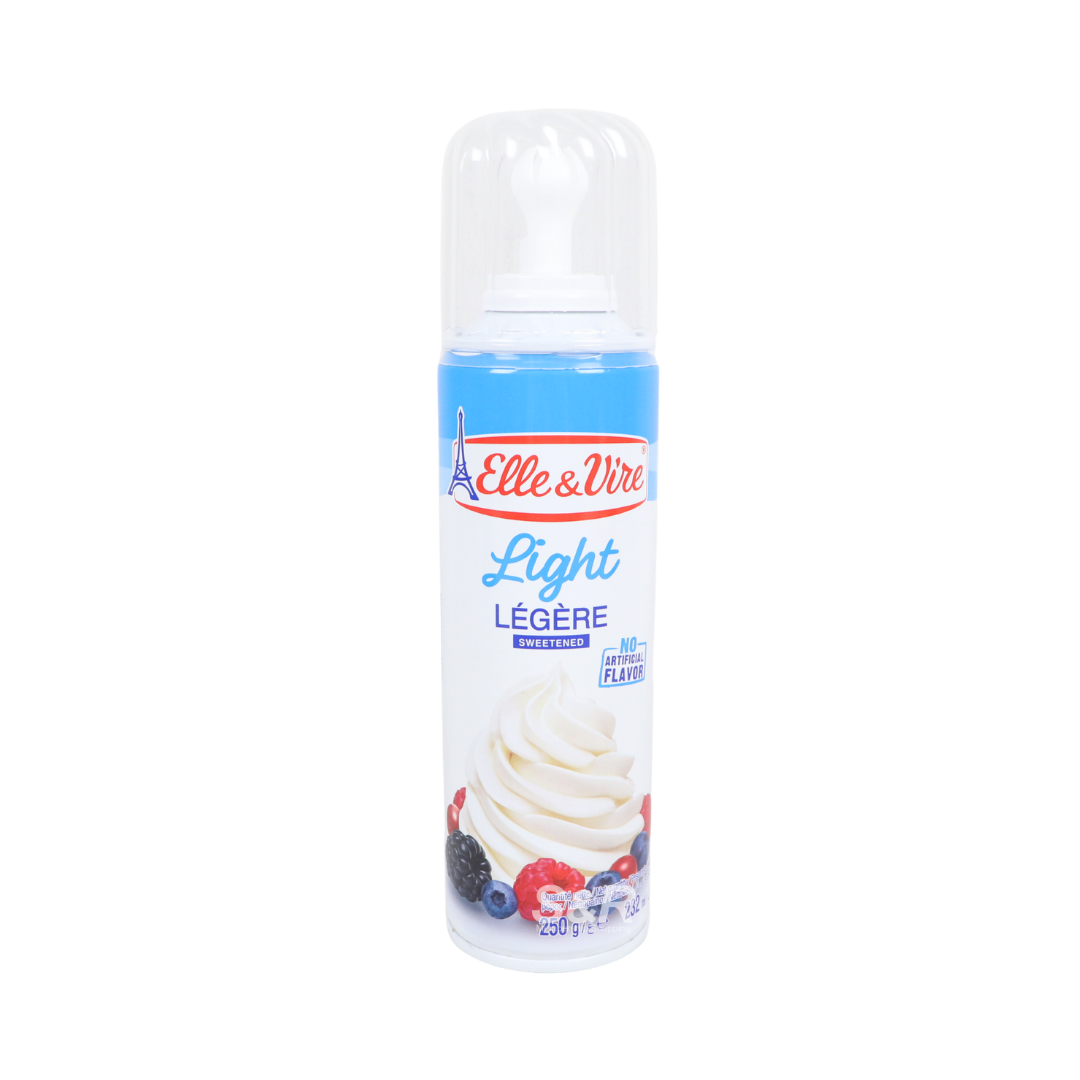 Elle & Vire Light Sweetened Whipped Spray Cream 250g